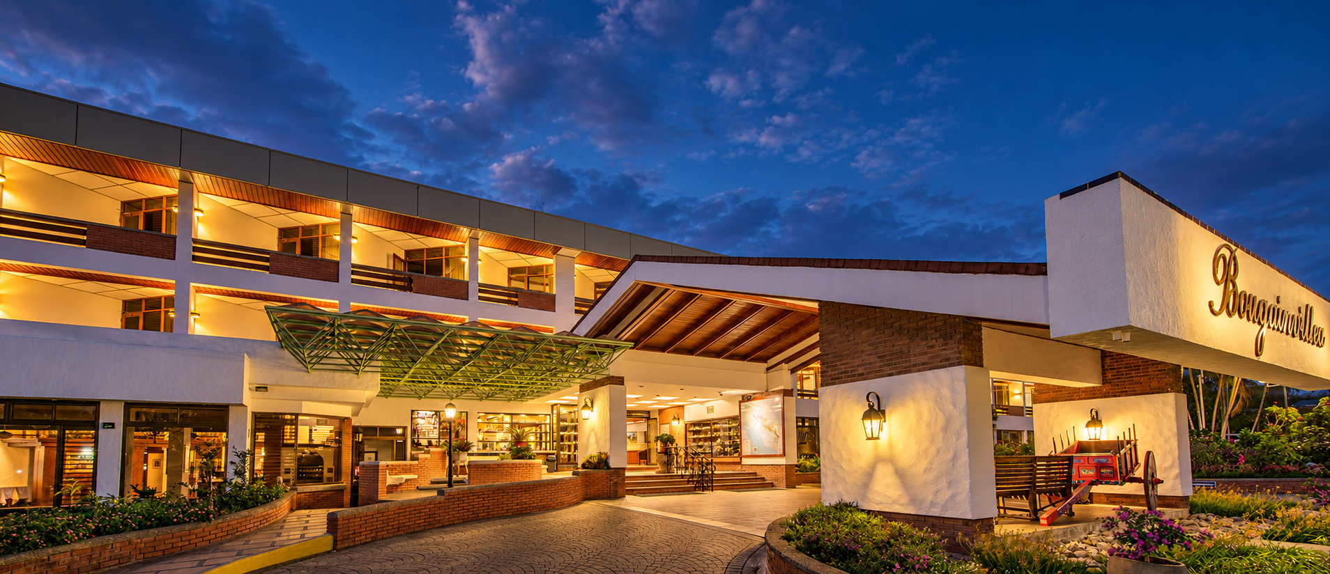 Jardines del Hotel Bougainvillea en San José